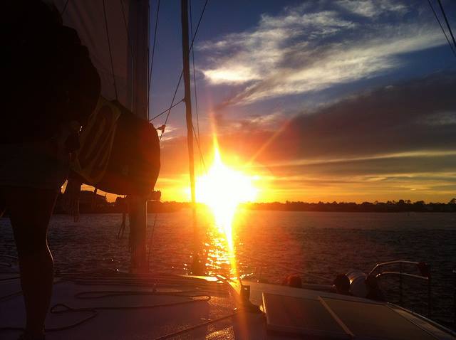 sunset sailboat cruise orange beach al